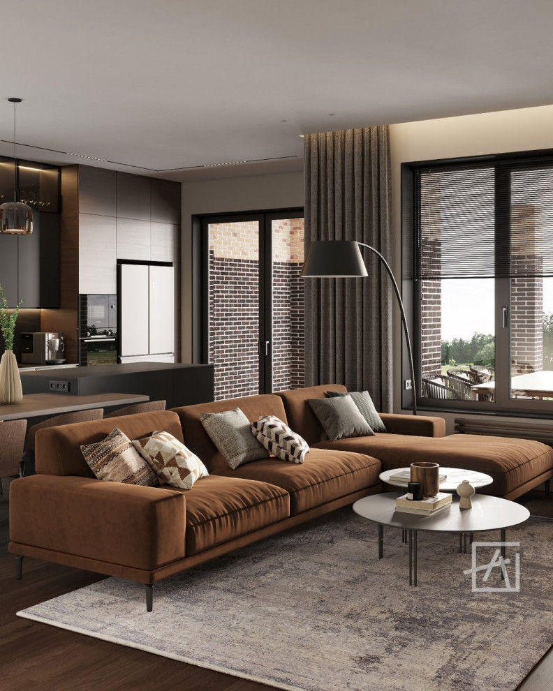 Кухня-гостиная в частном доме