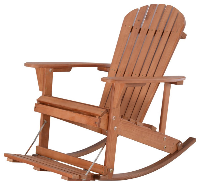Zero Gravity Adirondack Rocking Chair With Footrest, Single Chair