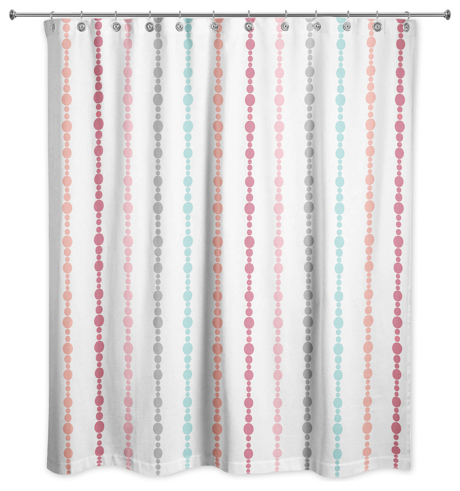 Colorful Dream Beads Shower Curtain, 71x74 Contemporary Shower