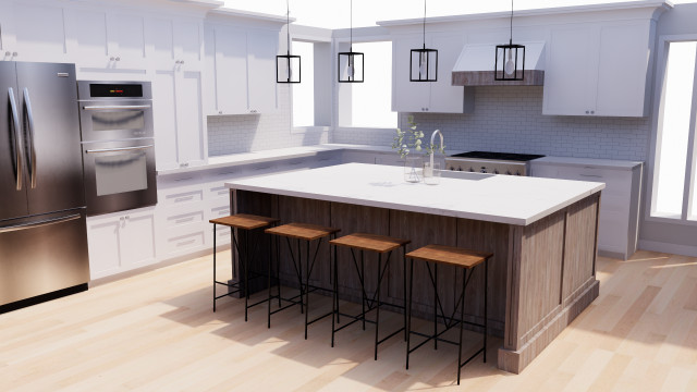 3D Rendering: Kitchen Design rendering