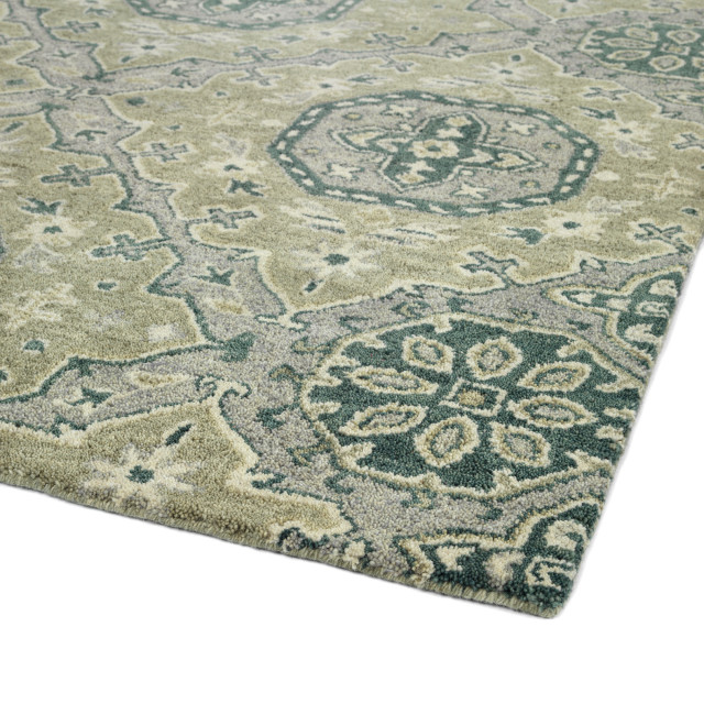 Kaleen Helena Collection Dark Fern Area Rug 5'x7'9" Mediterranean