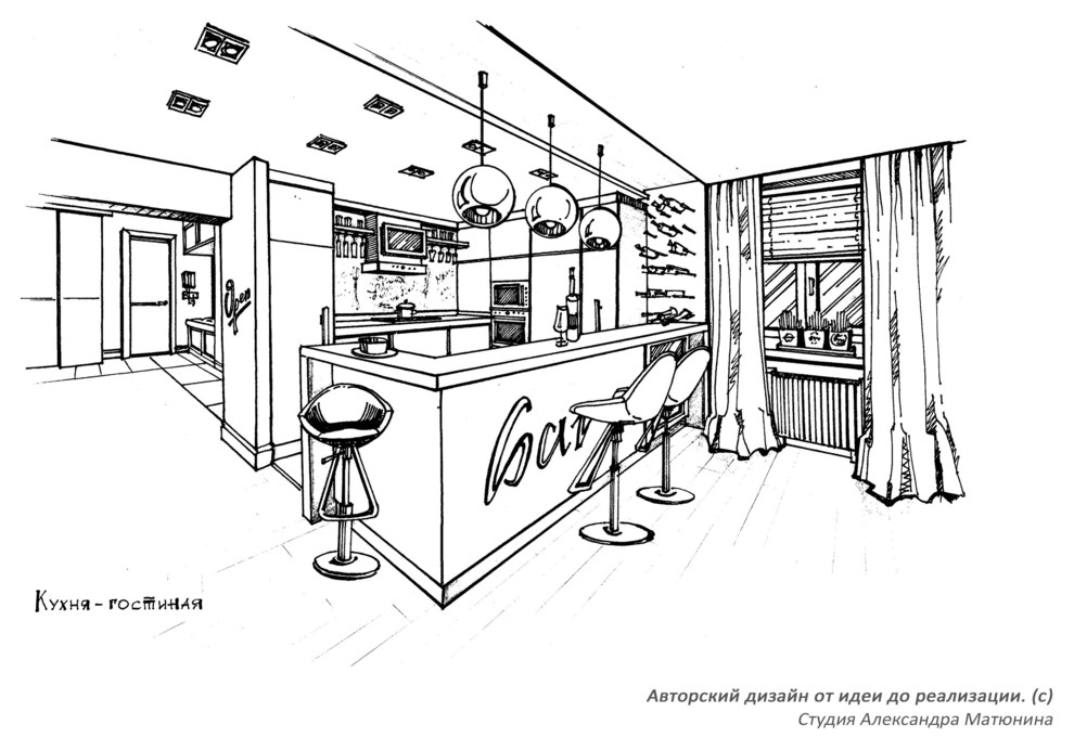 Мужской интерьер в стиле лофт.