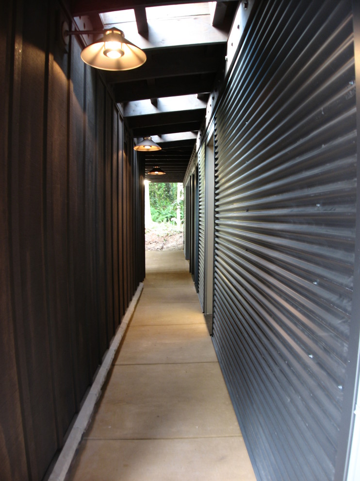 Inspiration for a contemporary hallway in Seattle.