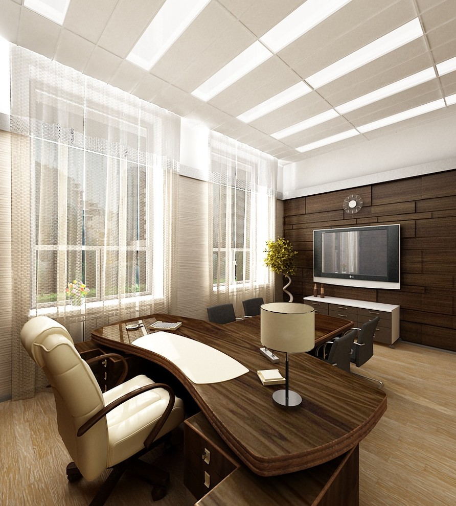 Дизайн-проект офиса "Техстрой" 2018 год. Кабинет руководителя.