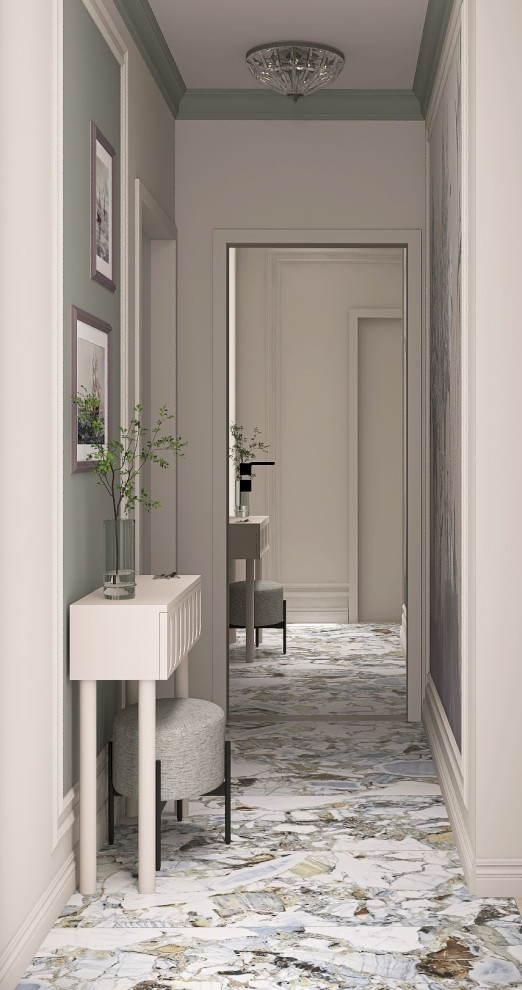 Однокомнатная квартира в современном стиле с элементами неоклассики