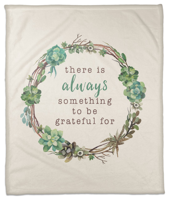 Always Something to be Grateful For 50x60 Coral Fleece Blanket