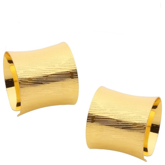 Classic Touch Gold Napkin Rings, Set of 6