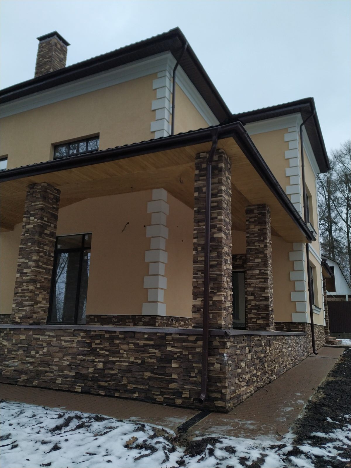 Утепление газобетонного дома пенопластом ППС16Ф 150мм по системе Ceresit