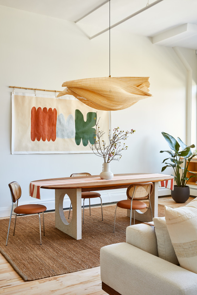 Inspiration for a scandinavian dining room in Austin.