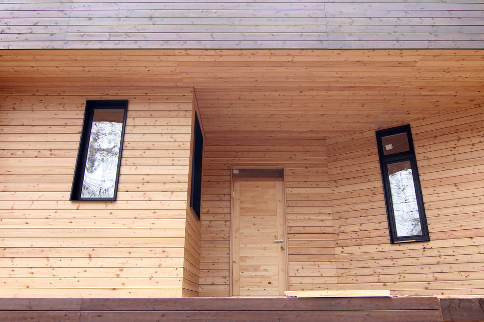 Отделка дома - планкен из лиственницы