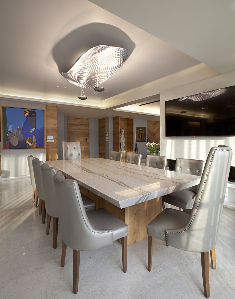 Trendy dining room photo in Mumbai