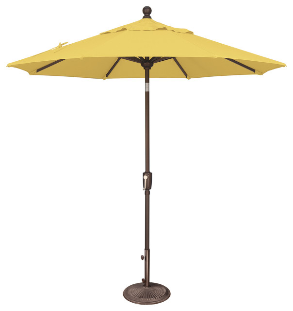 Catalina 7.5' Octagon Push Button Tilt Umbrella, Lemon