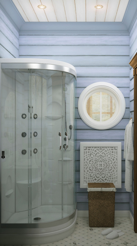 Прованс в клееном брусе. Санузлы