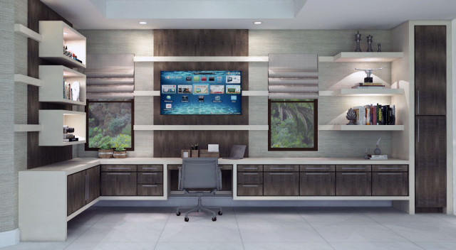 Built-in High End Cabinetry Design Concepts contemporary-home-office