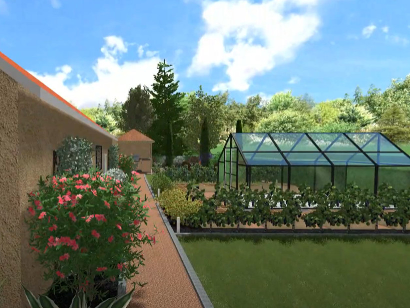 Grand jardin de campagne