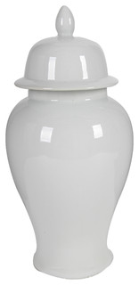 Shop Porcelain Ginger Jar With Lid, White, 10"x20" from Houzz on Openhaus