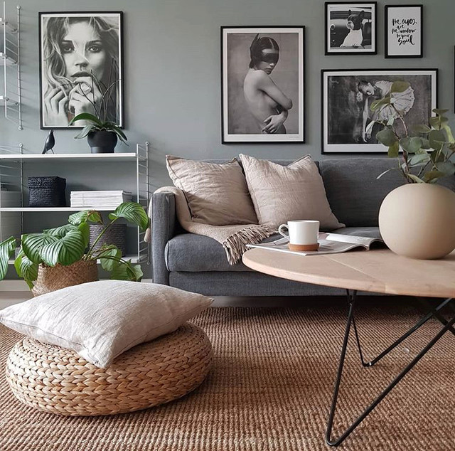 Salon Glamour shabby-chic-inspirerad-vardagsrum