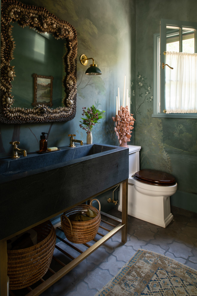 Modern European Cottage - French Country - Powder Room - Minneapolis ...