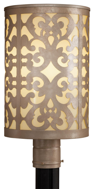 The Great Outdoors 1496 1 Light Post Light - Nanti Champagne Silver