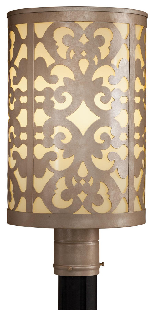 The Great Outdoors 1496 1 Light Post Light - Nanti Champagne Silver