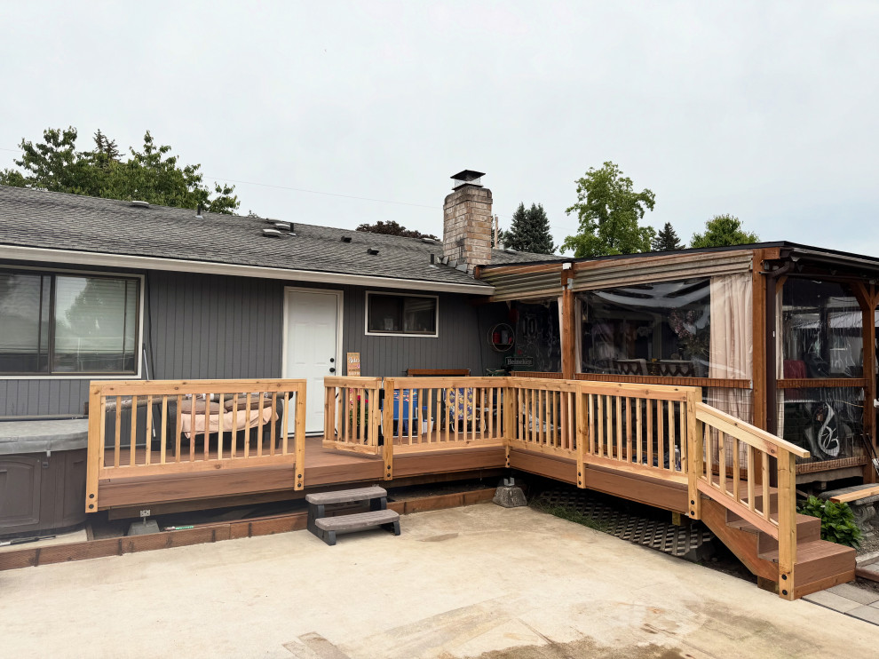 Trex Deck, Cedar Railing