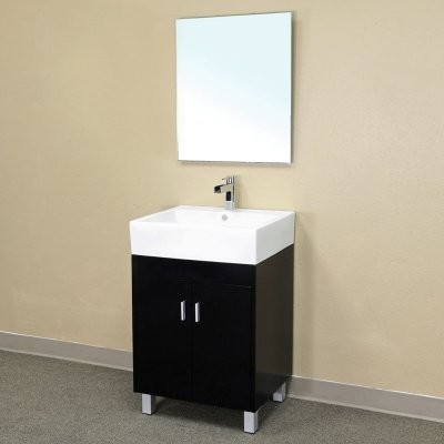 Bellaterra Rovigo 22.8-in. Dark Espresso Single Bathroom Vanity with Optional Mi