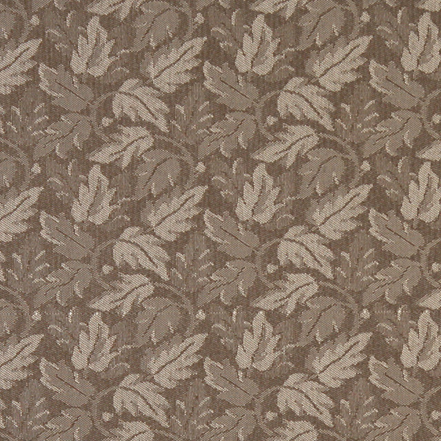 Brown Leaf Floral Heavy Duty Crypton Fabric By The Yard