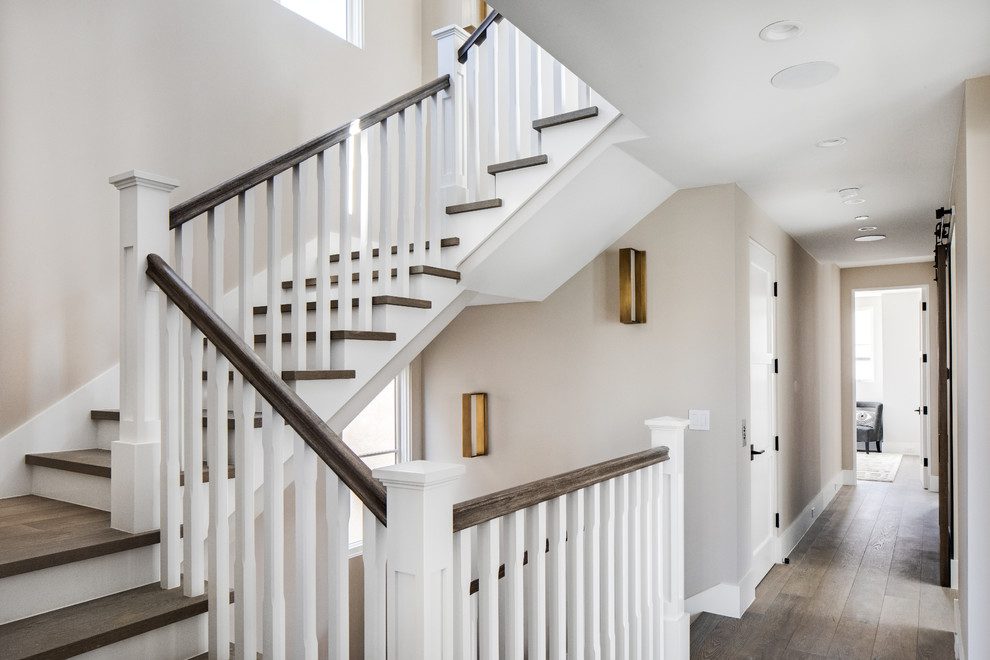 Transitional staircase photo in Los Angeles