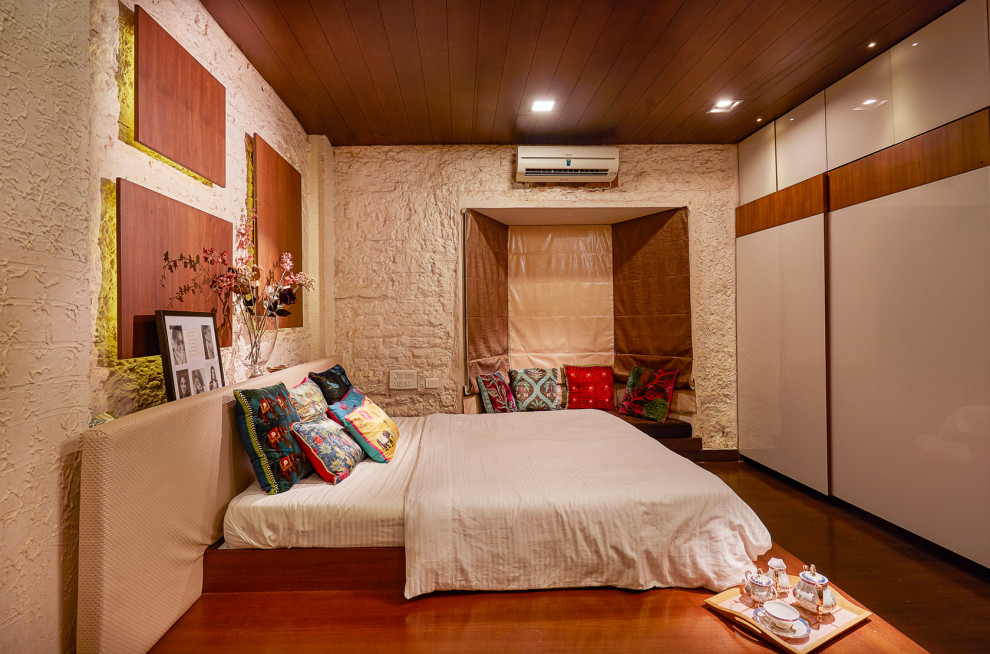 Photo of a Mediterranean bedroom in Chennai.
