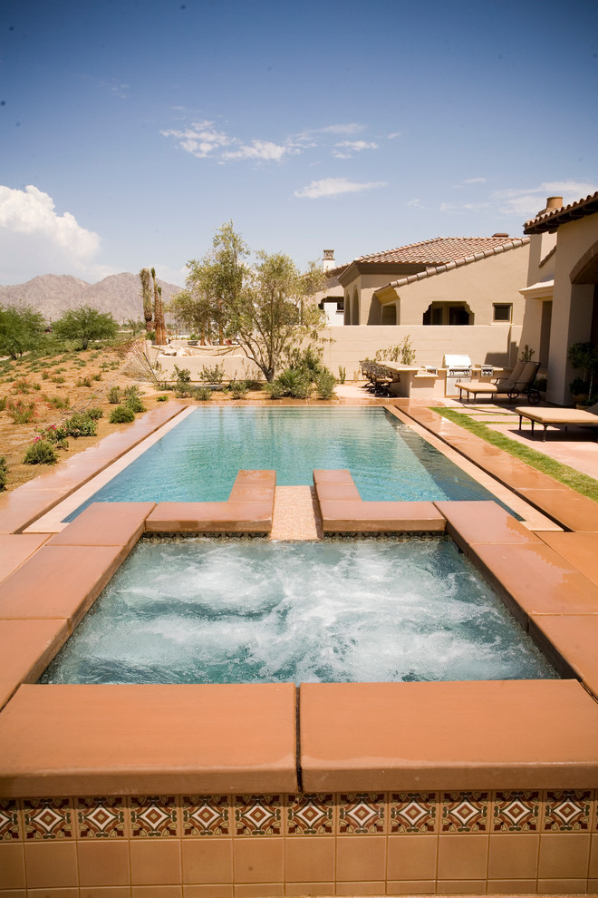 This is an example of a traditional pool in Los Angeles.