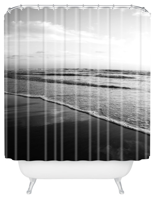 Deny Designs Bree Madden Ombre Black Shower Curtain, Standard 69"x72