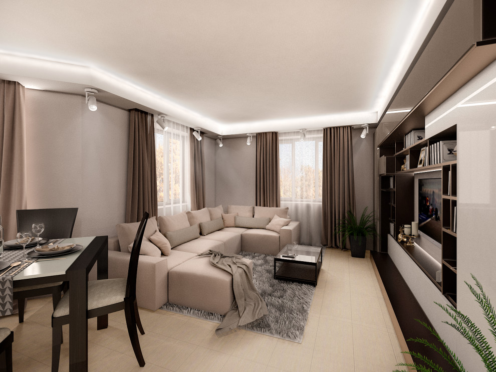 Дизайн интерьера Кухня-гостинная