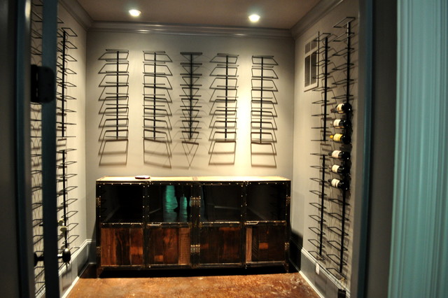 Sandy Springs, GA Basement Wine Cellar trendy-vinkaelder