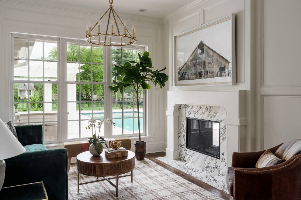 Leawood Colonial Estate - Traditional - Living Room - Kansas City - by ...