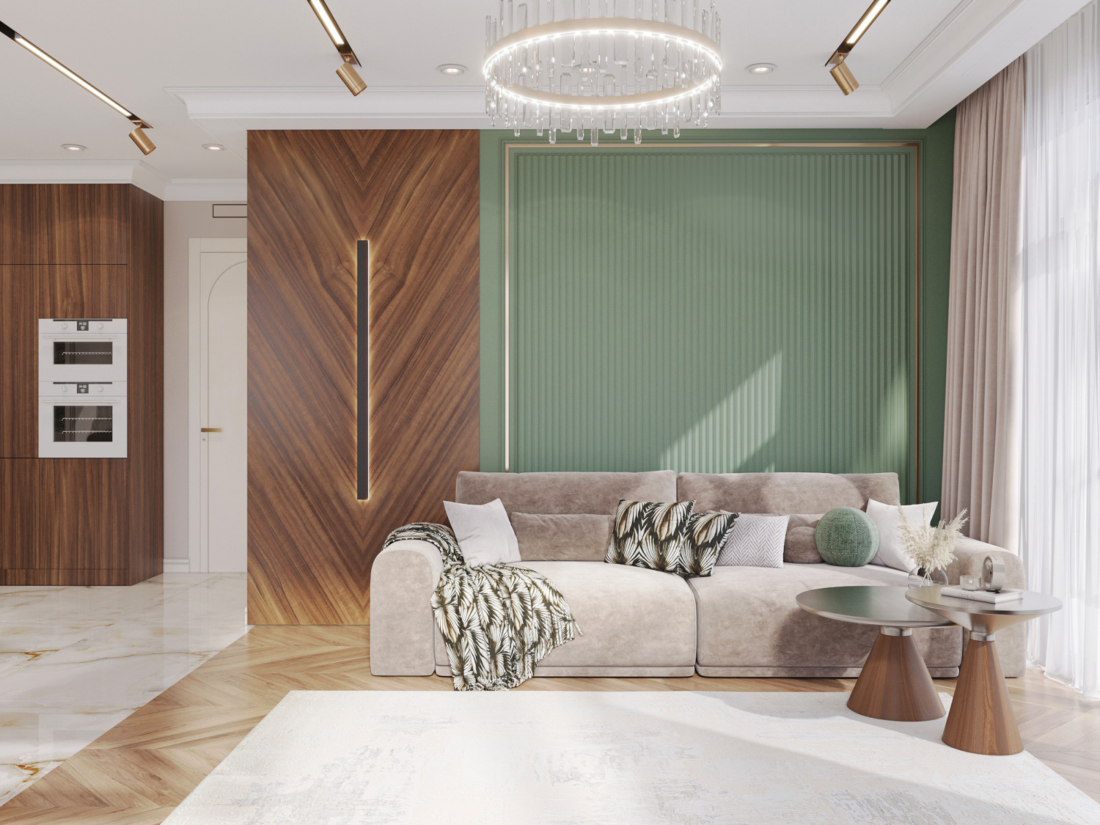 Гостиная Барнхаус ЖК 115м2