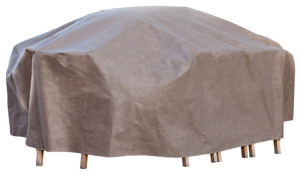 Duck Covers 109" Rectangle Patio Table And Chairs Cover With Inflatable Airbag
