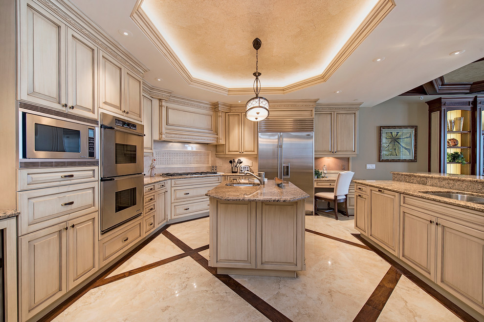 This is an example of a mediterranean kitchen in New York.
