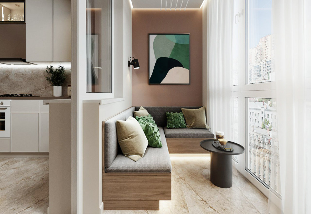 Камень и воздух. Квартира для современной девушки.