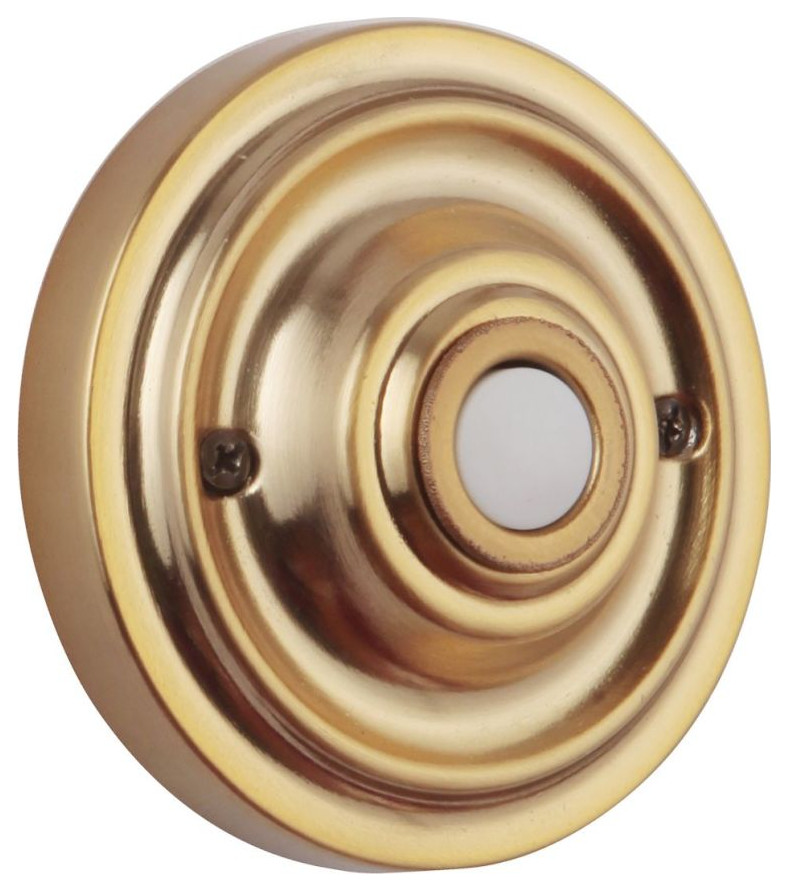 Craftmade PB3039 2-9/10" Tall Lighted Pushbutton Doorbell - Satin Brass