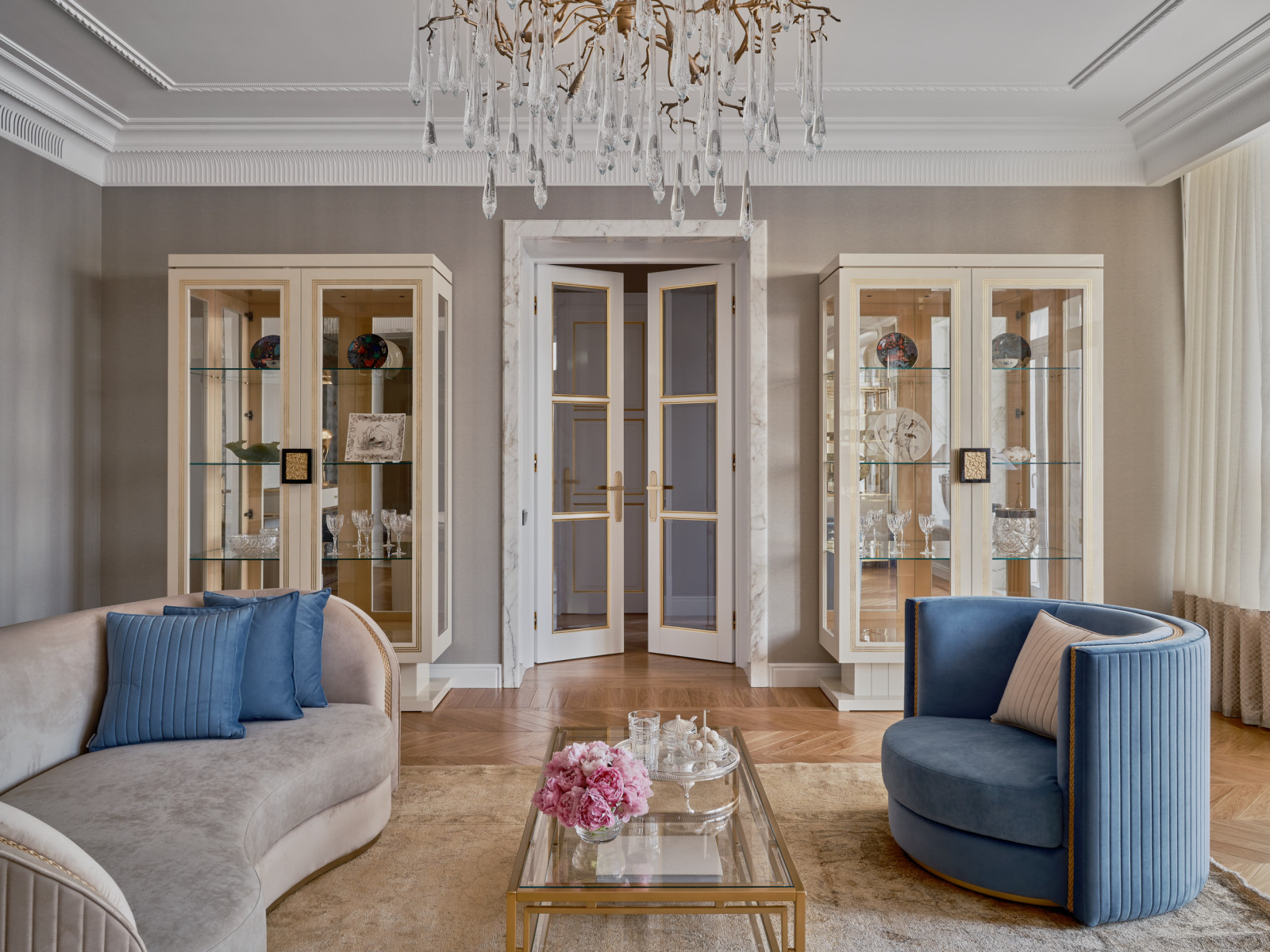 Дизайн квартиры в Классическом стиле на ул Бронная 105 кв.м, г.Москва