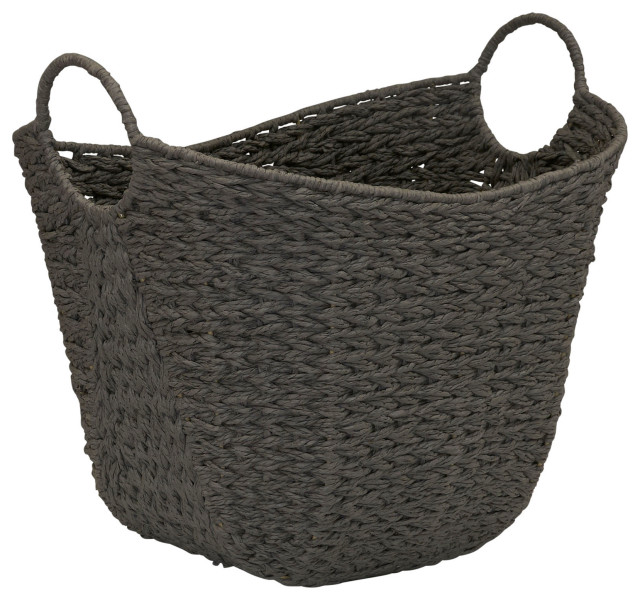 Paper Rope Basket With Handles - Beach Style - Baskets - by Household ...