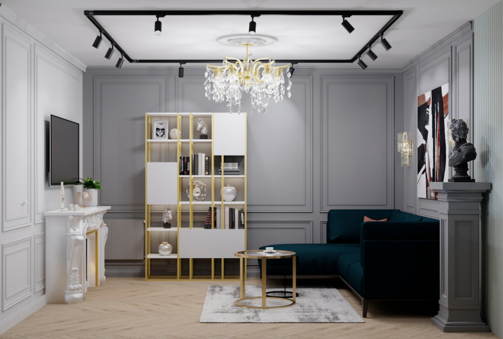 Буржуазная Эклектика в ЖК Крылья. 2к.кв. - 55 метров