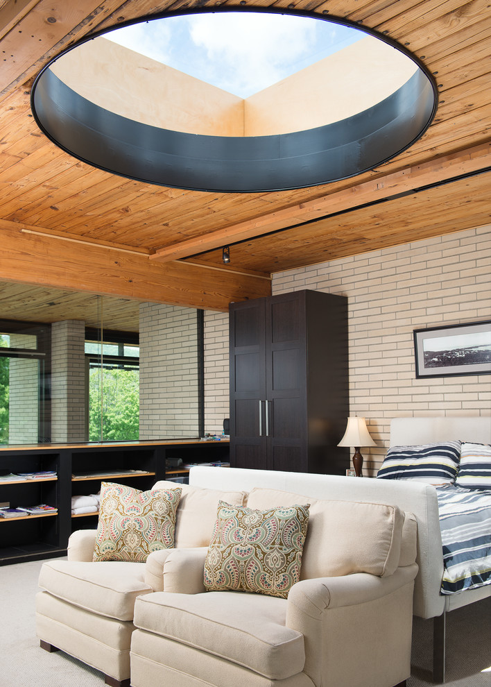 Inspiration for a contemporary master bedroom remodel in Burlington