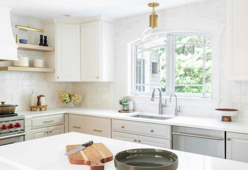 Transitional kitchen photo in Providence
