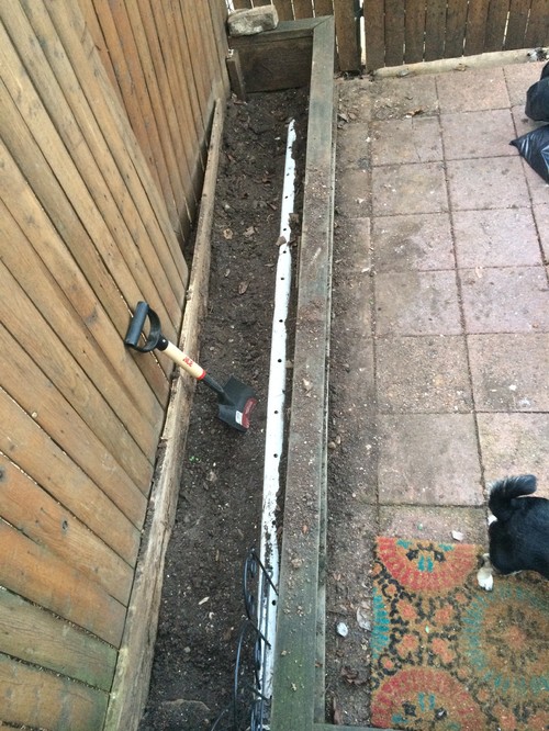 Gutter and planter box drainage issue