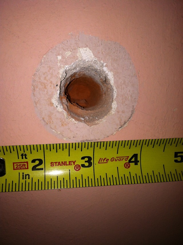 Patching deep holes in plaster over brick