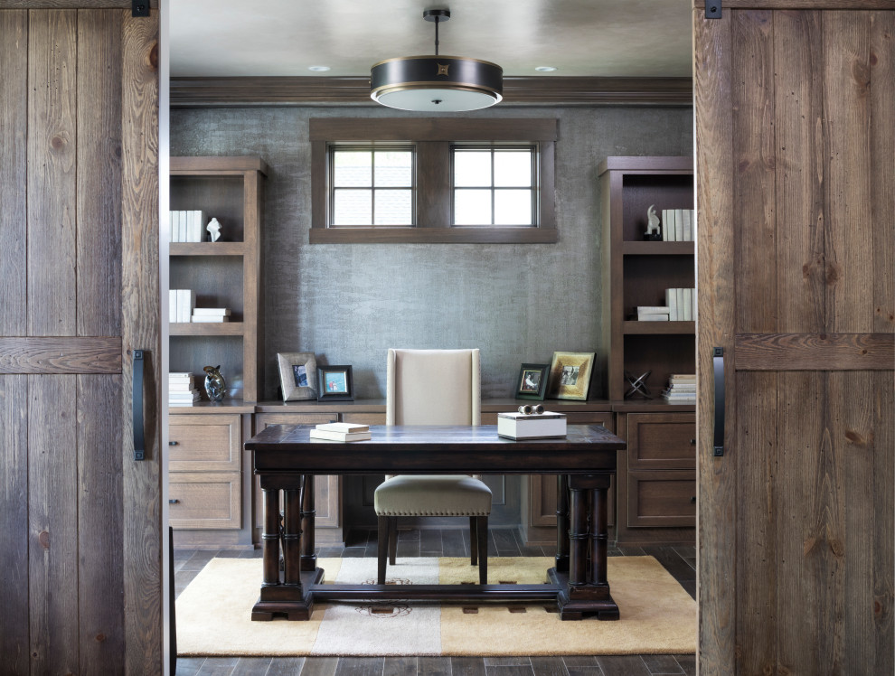 Transitional home office photo in Minneapolis