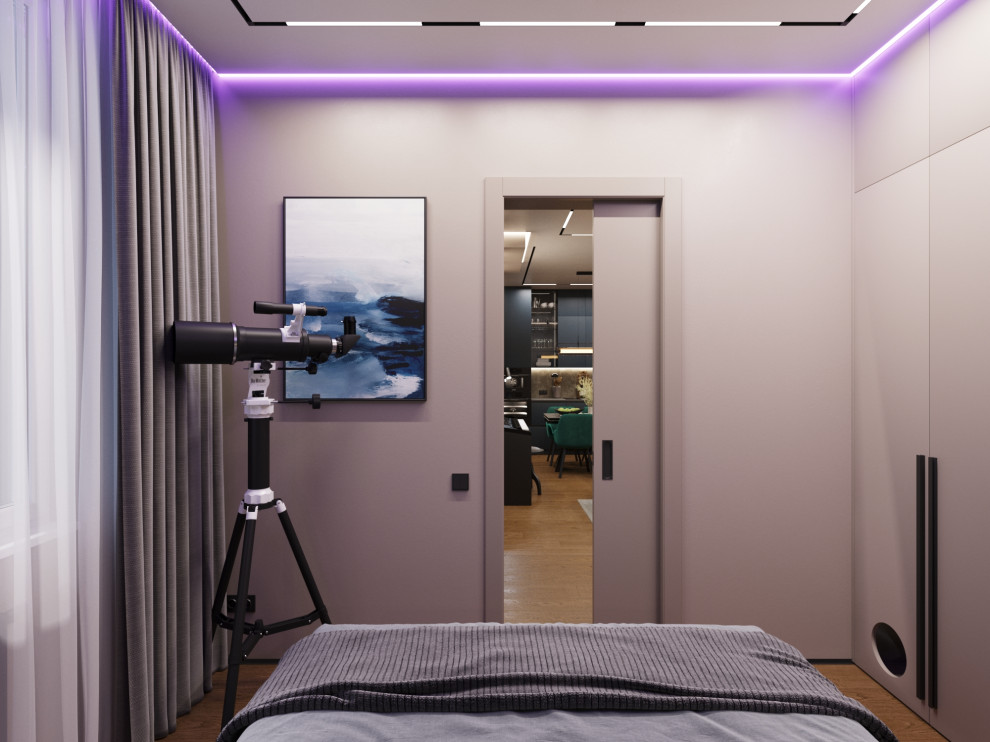 Дизайн-проект квартиры в темно серых тонах