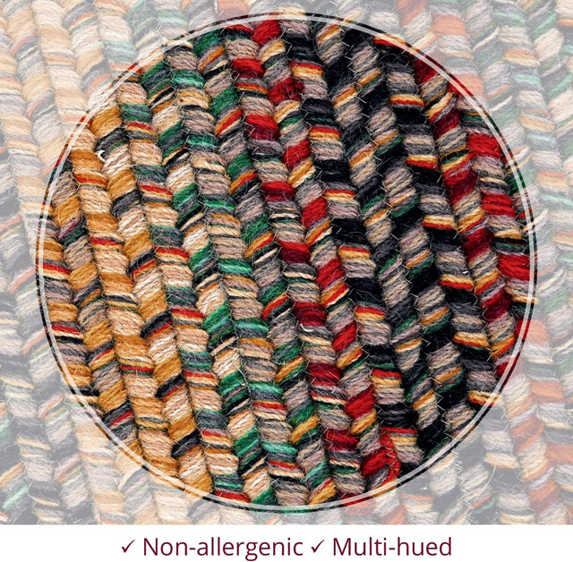 Homespice Decor Budapest Wool Braided Rug, 8'x10' Contemporary Area