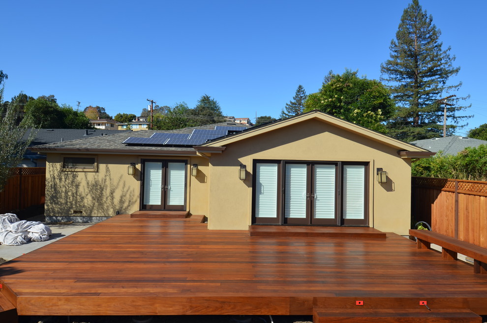 Inspiration for a large contemporary backyard deck in San Francisco with no cover.